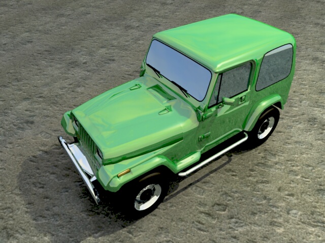 green ride on jeep
